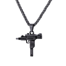 Hip hop Uzi Gun 22 link chain