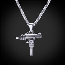 Hip hop Uzi Gun 22 link chain