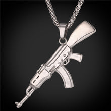 Hip hop Uzi Gun 22 link chain