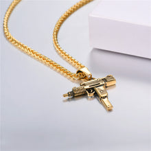Hip hop Uzi Gun 22 link chain