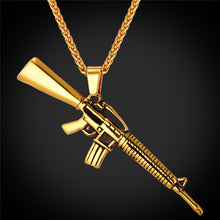 Hip hop Uzi Gun 22 link chain